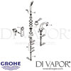 Grohe Ondus Digital 2-Hole Bath Shower Combination Spares