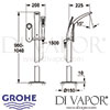Grohe Ondus Digital Bath Shower Mixer Dimensions