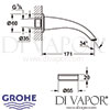 Grohe Ondus Digital Bath Spout Dimensions