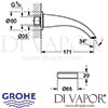 Grohe Ondus Digital Bath Spout Dimensions