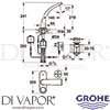 Grohe 36061000 Mixer Spare Diagram
