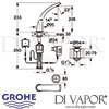 Grohe Ondus Digital Bathroom Tap Dimensions