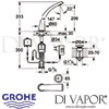 Grohe Ondus Digital Bathroom Tap Dimensions