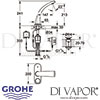 Grohe Ondus Digital Basin Mixer Tap Dimensions