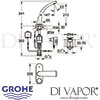 Grohe Ondus Digital Basin Mixer Tap Dimensions