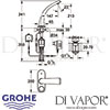 Grohe Ondus Digital Basin Mixer Tap Dimensions