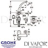 Grohe Ondus Digital Basin Mixer Dimensions