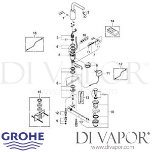 Grohe 36091 Essence E Infra-Red Electronic Basin Mixer (1/2 Inch) Tap Spare Parts