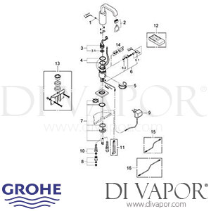 Grohe 36095 Allure E Infra-Red Electronic Basin Mixer (1/2 Inch) Spare Parts