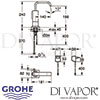 Grohe Allure E Infra-Red Electronic Basin Mixer Dimensions