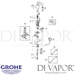 Grohe 36096 Allure E Infra-Red Electronic Basin Mixer (1/2 Inch) Tap Spare Parts