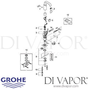Grohe 36098 Allure E Infra-Red Electronic Basin Mixer (1/2 Inch) Spare Parts