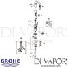 Grohe Allure E Infra-Red Electronic Basin Mixer without Mixing Device Spares
