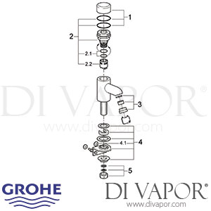 Grohe 36101 Controecon Self-Closing Pillar Tap Spare Parts