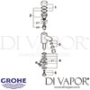 Grohe Controecon Self-Closing Pillar Tap Spares