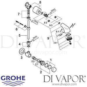 Grohe 36106 Controecon Self-Closing Shower Valve (1/2 Inch) Spare Parts