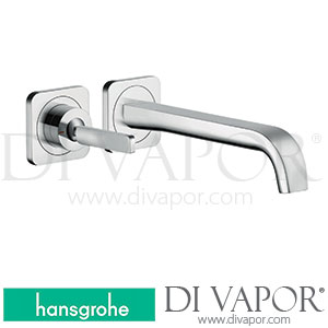 Hansgrohe 36106000 AXOR Citterio E Single Lever Basin Mixer for Concealed Installation Wall-Mounted with Pin Handle, Spout 221 Mm and Escutcheons >12/14 Spare Parts