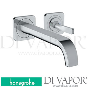 Hansgrohe 36106020 AXOR Citterio E Single Lever Basin Mixer for Concealed Installation Wall-Mounted with Pin Handle, Spout 221 Mm and Escutcheons 11/16 - 12/19 Spare Parts