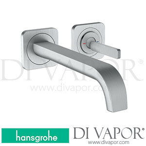 Hansgrohe 36106260 AXOR Citterio E Single Lever Basin Mixer for Concealed Installation Wall-Mounted with Pin Handle, Spout 221 Mm and Escutcheons 11/16 - 12/19 Spare Parts