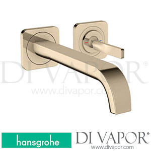 Hansgrohe 36106830 AXOR Citterio E Single Lever Basin Mixer for Concealed Installation Wall-Mounted with Pin Handle, Spout 221 Mm and Escutcheons 11/16 - 12/19 Spare Parts