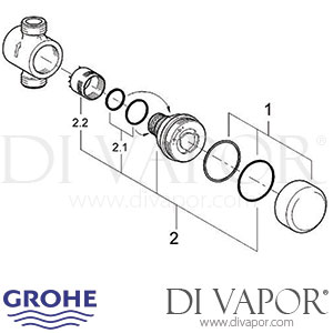 Grohe 36107 Controecon Self-Closing Gate Valve (1/2 Inch) Spare Parts