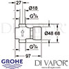 Grohe Controecon Self-Closing Shower Valve Dimensions