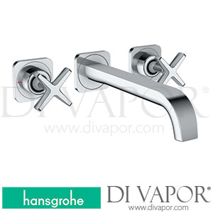 Hansgrohe 36107020 AXOR Citterio E 3-Hole Basin Mixer for Concealed Installation Wall-Mounted with Spout 220 Mm and Escutcheons 11/16 - 12/19 Spare Parts