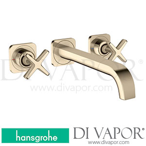 Hansgrohe 36107830 AXOR Citterio E 3-Hole Basin Mixer for Concealed Installation Wall-Mounted with Spout 220 Mm and Escutcheons 11/16 - 12/19 Spare Parts