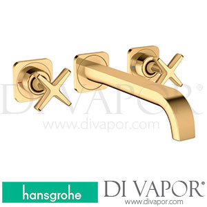 Hansgrohe 36107930 AXOR Citterio E 3-Hole Basin Mixer for Concealed Installation Wall-Mounted with Spout 220 Mm and Escutcheons 11/16 - 12/19 Spare Parts