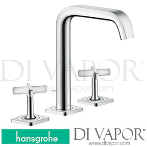 Hansgrohe 36108000 AXOR Citterio E 3-Hole Basin Mixer 170 with Escutcheons and Pop-Up Waste Set >12/14 Spare Parts