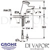 Grohe Contromix Public Self-Closing Basin Mixer Tap Mixing Device Dimensions