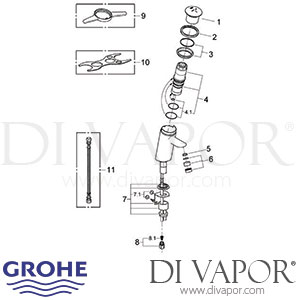 Grohe 36112 Contromix Self-Closing Basin Tap (1/2 Inch) Spare Parts