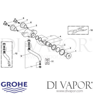 Grohe 36113 Contromix Self-Closing Basin Mixer (1/2 Inch) Spare Parts