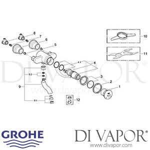 Grohe 36114 Contromix Self-Closing Basin Mixer (1/2 Inch) Spare Parts