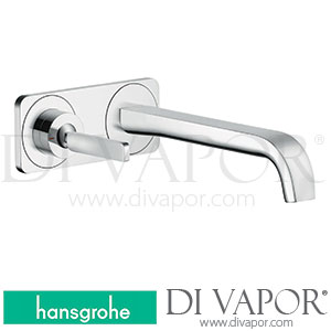 Hansgrohe 36114000 AXOR Citterio E Single Lever Basin Mixer for Concealed Installation Wall-Mounted with Pin Handle, Spout 221 Mm and Plate >12/14 Spare Parts