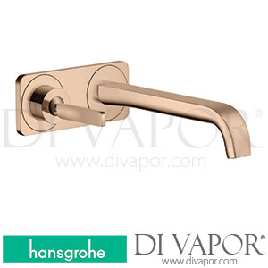 Hansgrohe 36114300 AXOR Citterio E Single Lever Basin Mixer for Concealed Installation Wall-Mounted with Pin Handle, Spout 221 Mm and Plate >11/16 Spare Parts