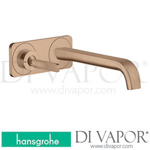 Hansgrohe 36114310 AXOR Citterio E Single Lever Basin Mixer for Concealed Installation Wall-Mounted with Pin Handle, Spout 221 Mm and Plate >11/16 Spare Parts