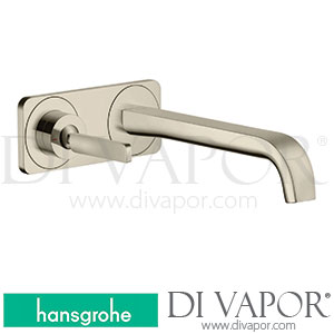 Hansgrohe 36114830 AXOR Citterio E Single Lever Basin Mixer for Concealed Installation Wall-Mounted with Pin Handle, Spout 221 Mm and Plate 11/16 - 12/19 Spare Parts