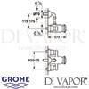 Grohe Contromix Public Self-Closing Shower Mixer Dimensions