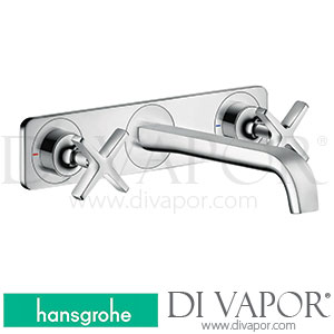 Hansgrohe 36115020 AXOR Citterio E 3-Hole Basin Mixer for Concealed Installation Wall-Mounted with Spout 220 Mm and Plate 11/16 - 12/19 Spare Parts