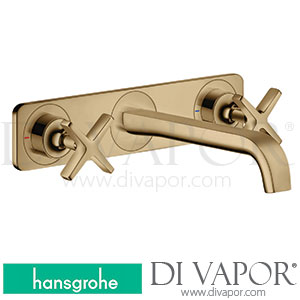 Hansgrohe 36115130 AXOR Citterio E 3-Hole Basin Mixer for Concealed Installation Wall-Mounted with Spout 220 Mm and Plate 11/16 - 12/19 Spare Parts