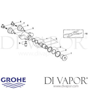 Grohe 36116 Contromix Self-Closing Shower Mixer (1/2 Inch) Spare Parts
