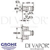 Grohe Contromix Public Self-Closing Shower Mixer Dimensions