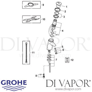 Grohe 36120 Contromix Self-Closing Basin Tap Spare Parts