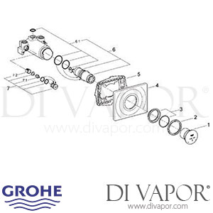 Grohe 36121 Contromix Self-Closing Shower Mixer Valve Spare Parts