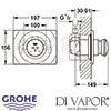 Grohe Contromix Surf Self-Closing Shower Mixer Dimensions