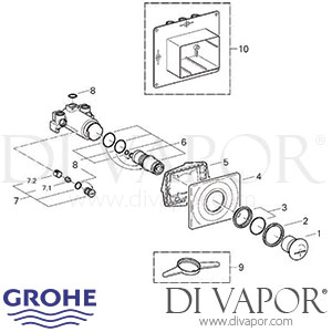 Grohe 36123 Contromix Self-Closing Shower Mixer (1/2 Inch) Spare Parts
