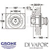 Grohe Contromix Surf Self-Closing Shower Mixer Dimensions