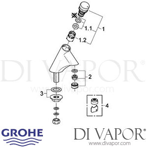 Grohe 36174 Contropress Self-Closing Pillar Tap (1/2 Inch) Spare Parts