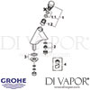 Grohe Contropress Self-Closing Pillar Tap Spare Parts
